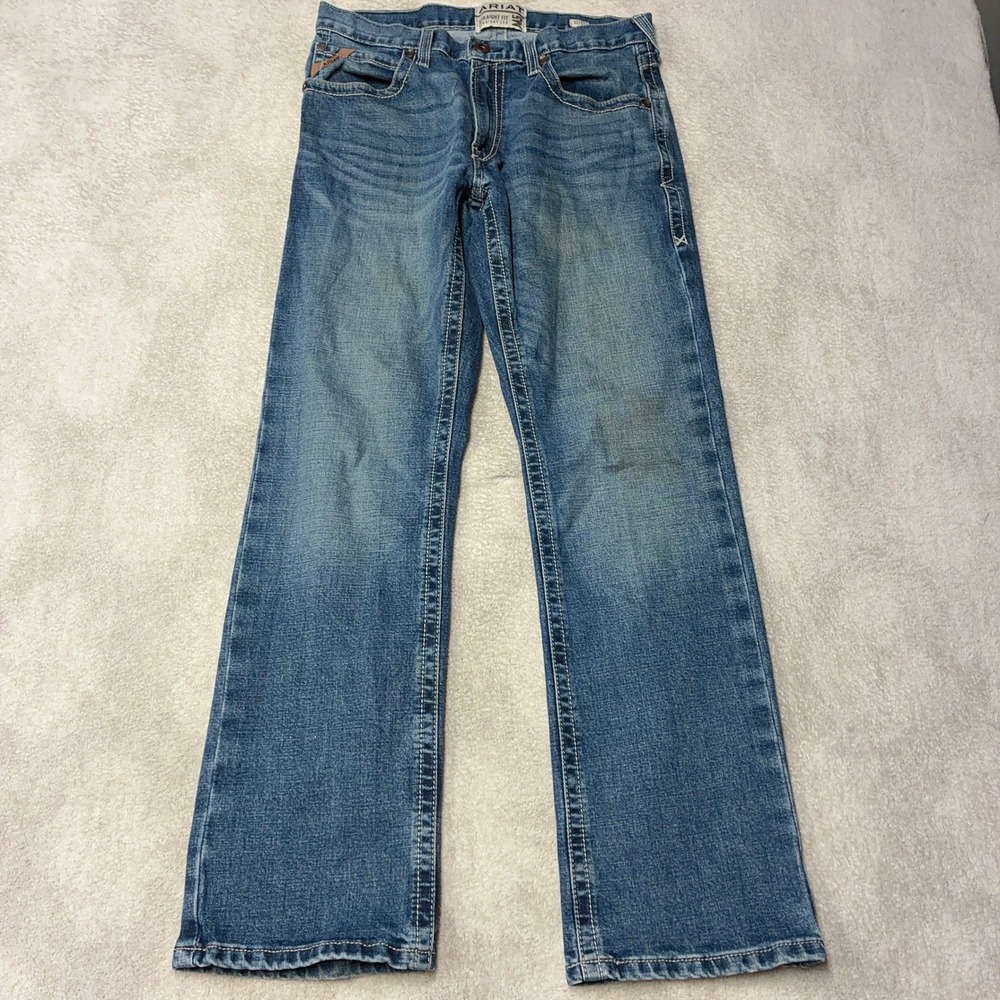Ariat M5 Marston Straight Jeans Blue Denim Ranch 10041095 Mens 32x32 33x33